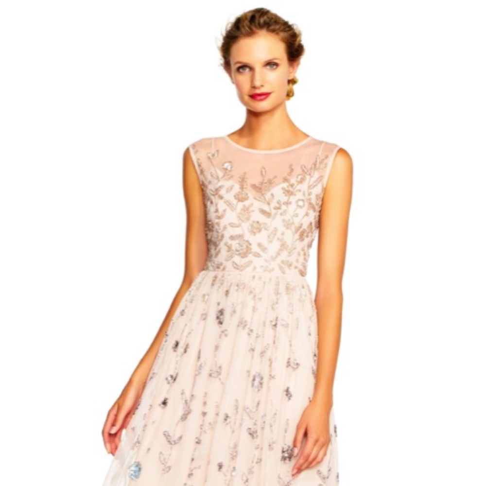 ADRIANNA PAPELL BEADED GOWN/DRESS
